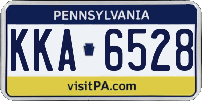 PA license plate KKA6528