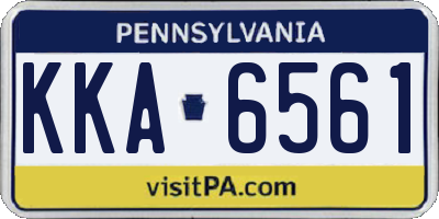 PA license plate KKA6561