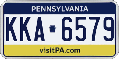 PA license plate KKA6579