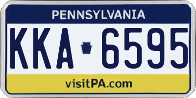 PA license plate KKA6595