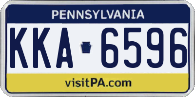 PA license plate KKA6596