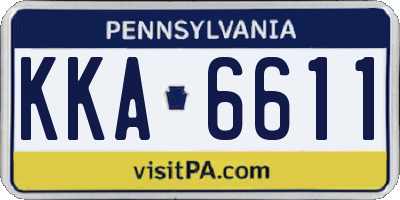 PA license plate KKA6611