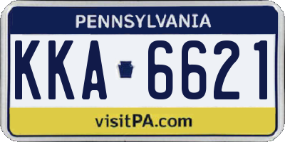 PA license plate KKA6621