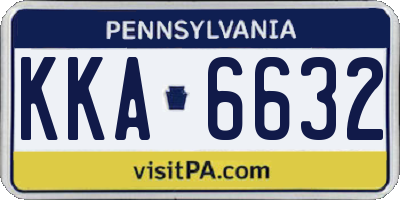 PA license plate KKA6632