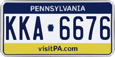 PA license plate KKA6676