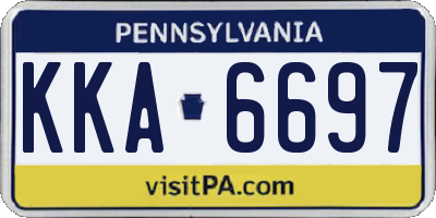 PA license plate KKA6697