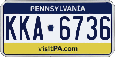 PA license plate KKA6736