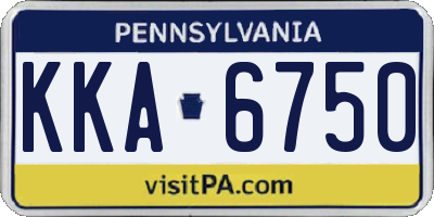 PA license plate KKA6750