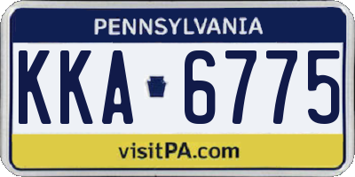 PA license plate KKA6775