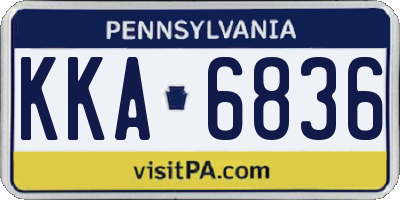 PA license plate KKA6836
