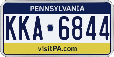 PA license plate KKA6844