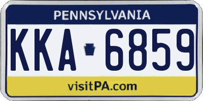 PA license plate KKA6859