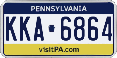 PA license plate KKA6864