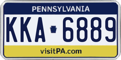 PA license plate KKA6889