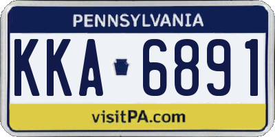 PA license plate KKA6891