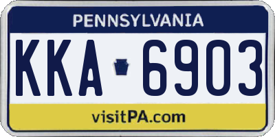 PA license plate KKA6903