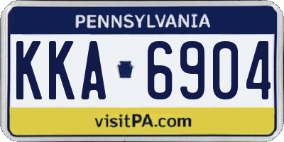 PA license plate KKA6904