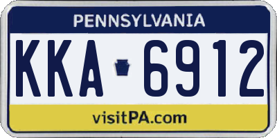 PA license plate KKA6912