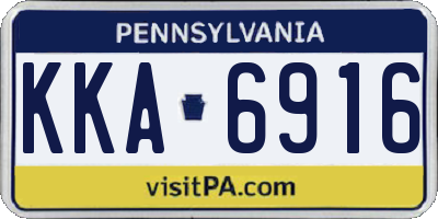 PA license plate KKA6916