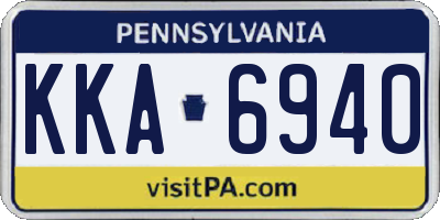 PA license plate KKA6940