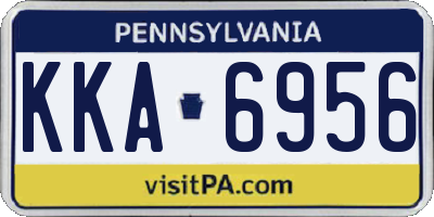PA license plate KKA6956