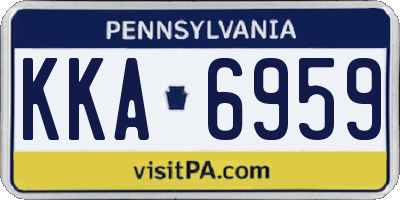 PA license plate KKA6959