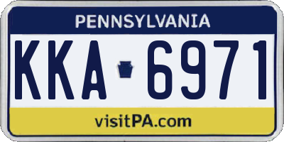 PA license plate KKA6971