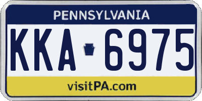 PA license plate KKA6975