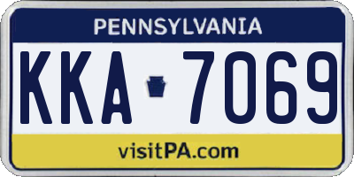 PA license plate KKA7069