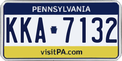 PA license plate KKA7132