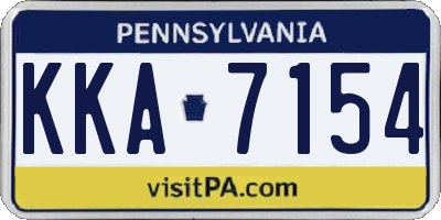 PA license plate KKA7154