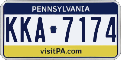 PA license plate KKA7174