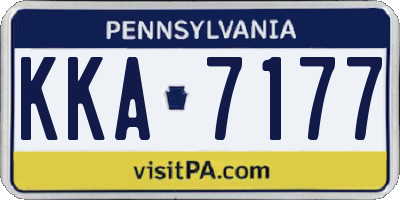 PA license plate KKA7177