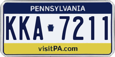 PA license plate KKA7211