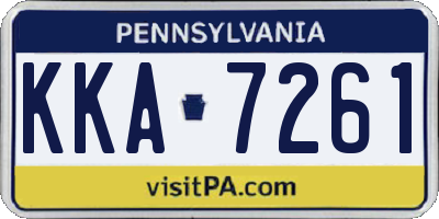 PA license plate KKA7261