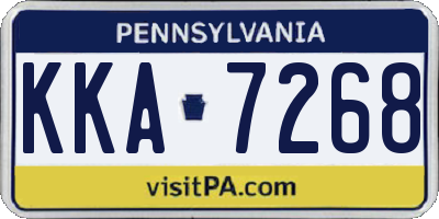 PA license plate KKA7268