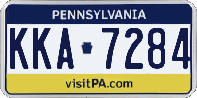 PA license plate KKA7284