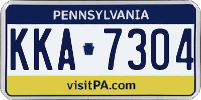 PA license plate KKA7304