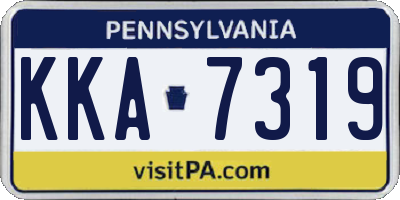 PA license plate KKA7319