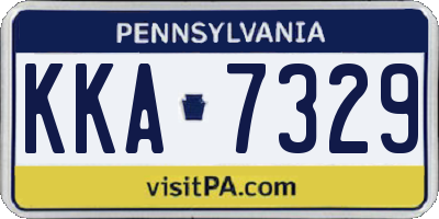 PA license plate KKA7329