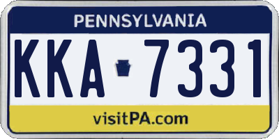 PA license plate KKA7331