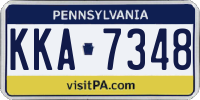PA license plate KKA7348