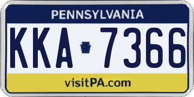 PA license plate KKA7366