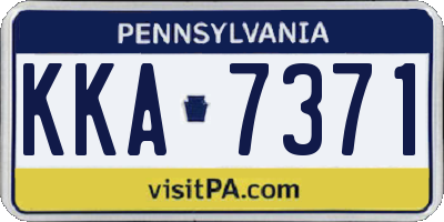 PA license plate KKA7371