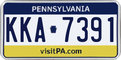PA license plate KKA7391