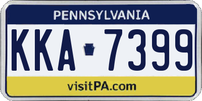 PA license plate KKA7399