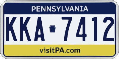 PA license plate KKA7412