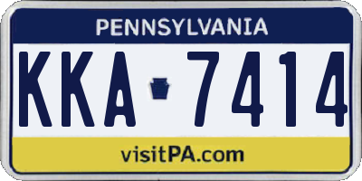 PA license plate KKA7414