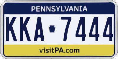 PA license plate KKA7444
