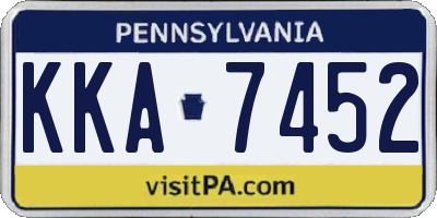 PA license plate KKA7452